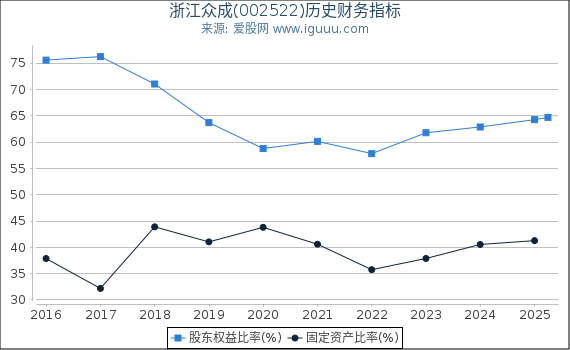 浙江众成(002522)股东权益比率、固定资产比率等历史财务指标图