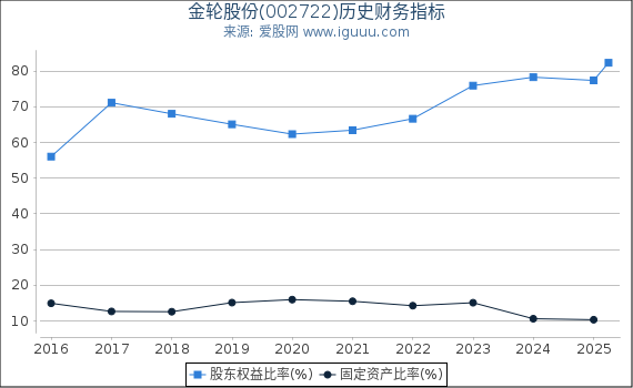 金轮股份(002722)股东权益比率、固定资产比率等历史财务指标图