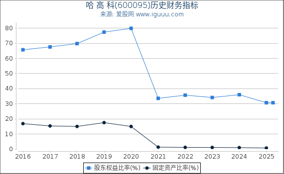 哈 高 科(600095)股东权益比率、固定资产比率等历史财务指标图