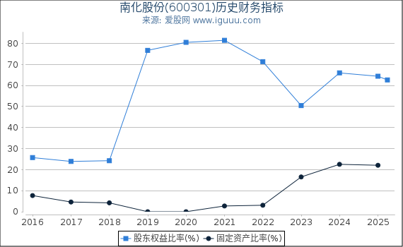 南化股份(600301)股东权益比率、固定资产比率等历史财务指标图