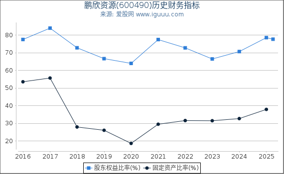 鹏欣资源(600490)股东权益比率、固定资产比率等历史财务指标图