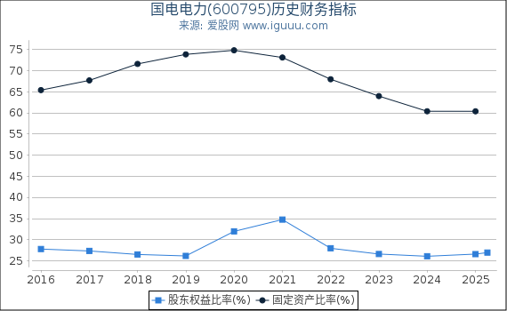国电电力(600795)股东权益比率、固定资产比率等历史财务指标图