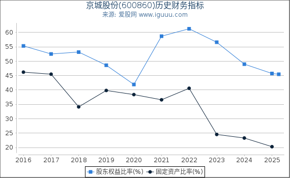 京城股份(600860)股东权益比率、固定资产比率等历史财务指标图
