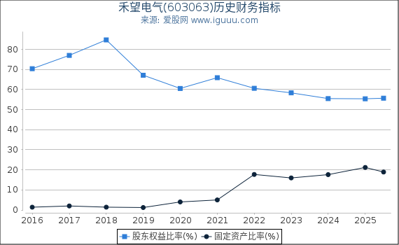 禾望电气(603063)股东权益比率、固定资产比率等历史财务指标图