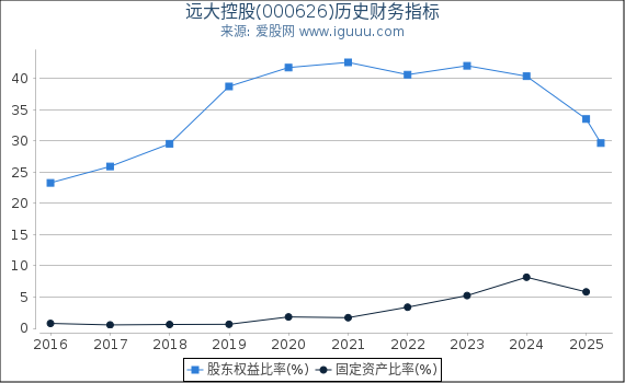 远大控股(000626)股东权益比率、固定资产比率等历史财务指标图