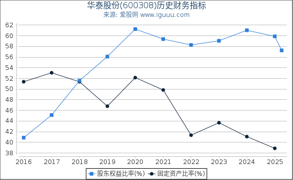 华泰股份(600308)股东权益比率、固定资产比率等历史财务指标图