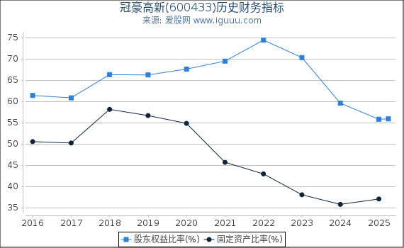 冠豪高新(600433)股东权益比率、固定资产比率等历史财务指标图