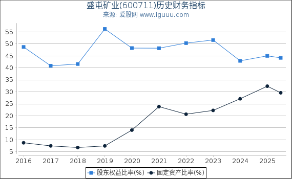 盛屯矿业(600711)股东权益比率、固定资产比率等历史财务指标图