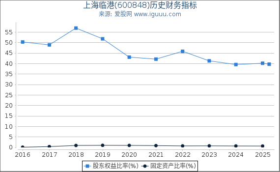 上海临港(600848)股东权益比率、固定资产比率等历史财务指标图